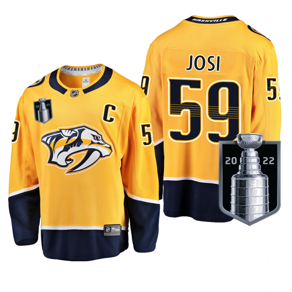 Roman Josi Nashville Predators 2022 Stanley Cup Playoffs Gold Home Jersey
