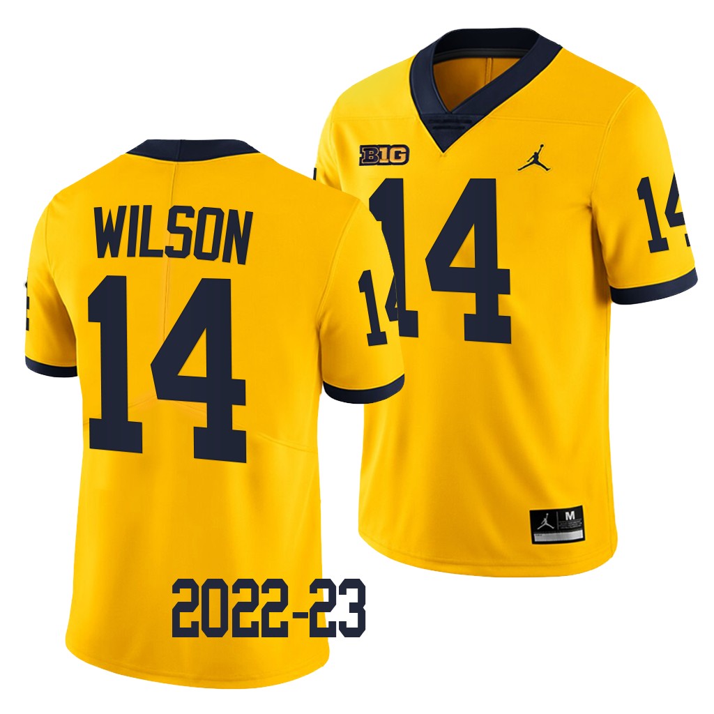 Roman Wilson Michigan Wolverines #14 Maize Jersey 2022-23 College Men's Limited Uniform