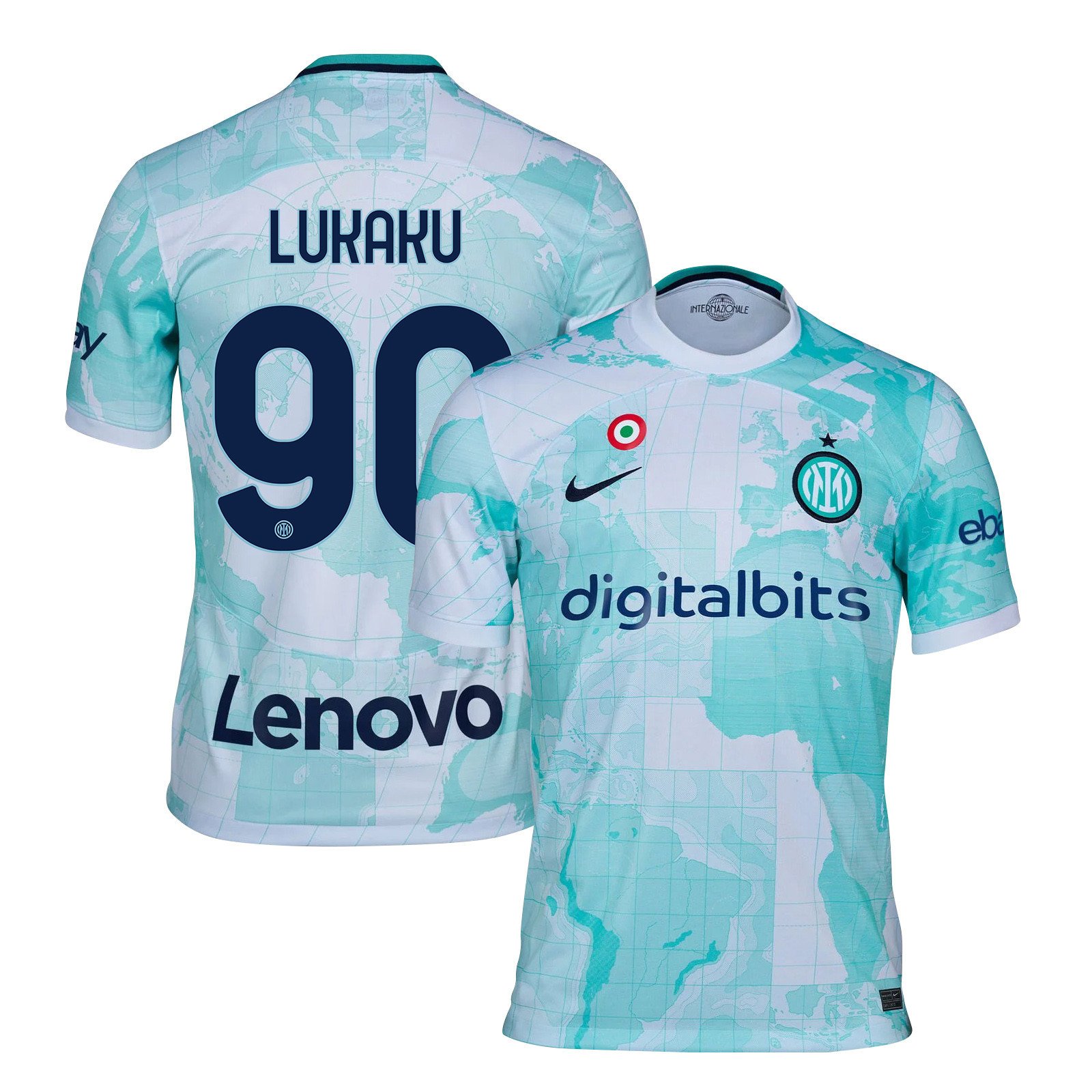Romelu Lukaku 90 Inter Milan 2022/23 Away Men Jersey – Light Green
