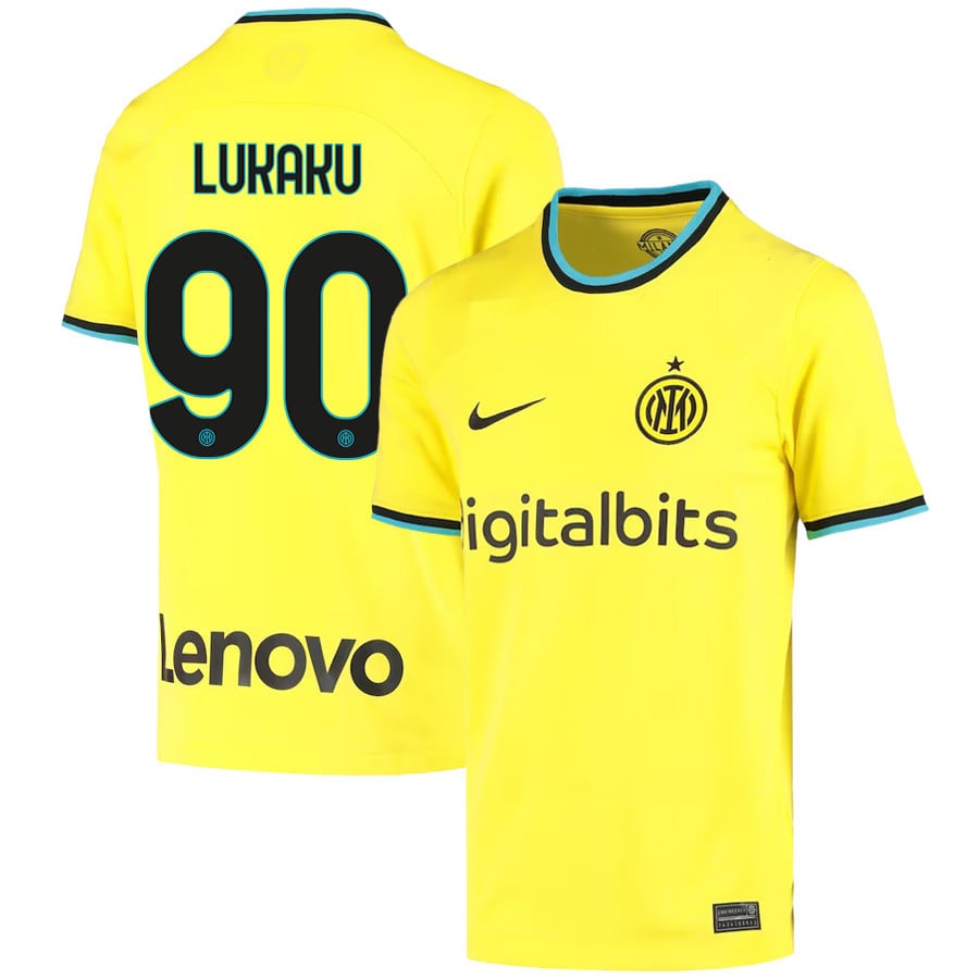Romelu Lukaku 90 Inter Milan 2022/23 Third Jersey – Youth, Yellow