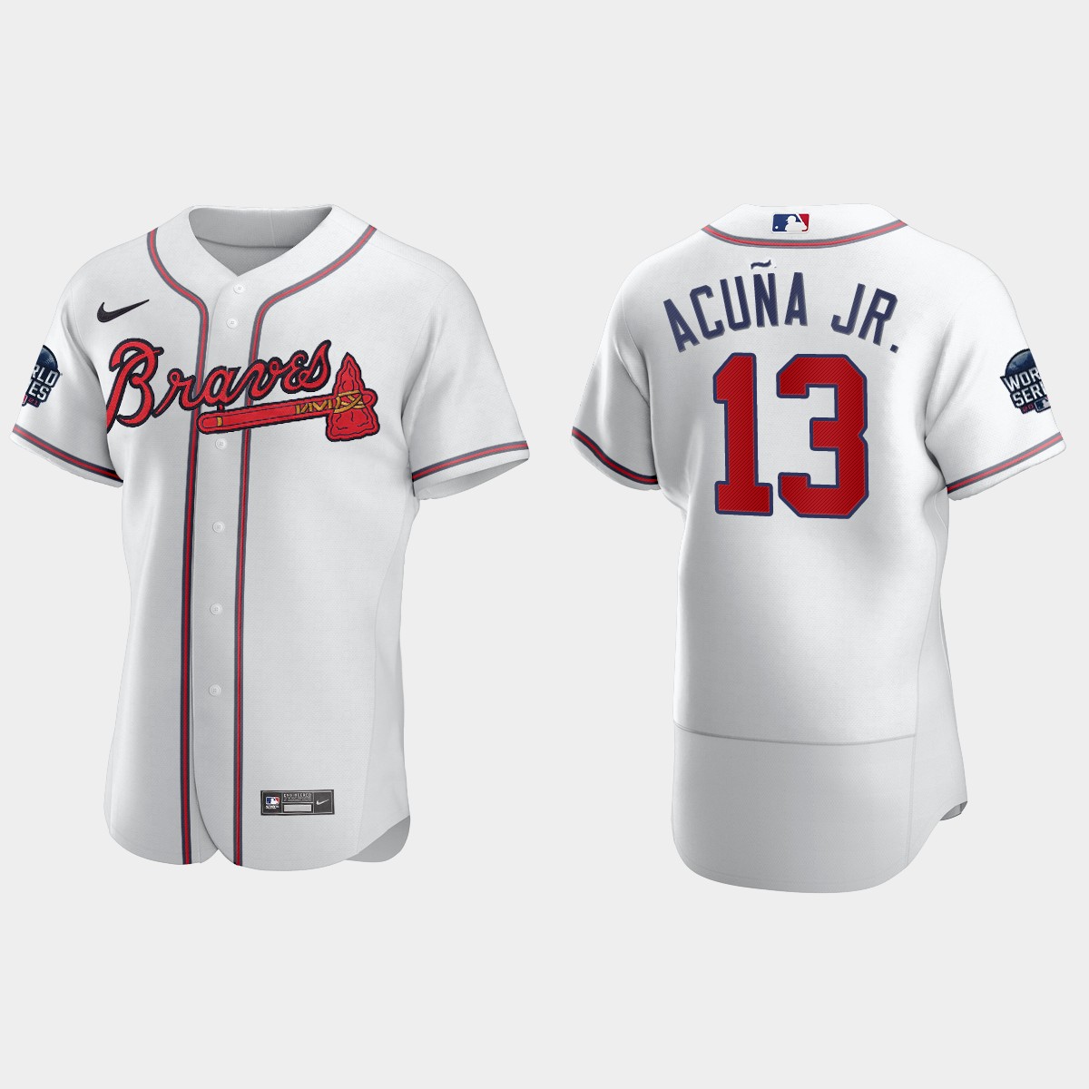 Ronald Acuna Jr. Atlanta Braves 2021 World Series Jersey - White