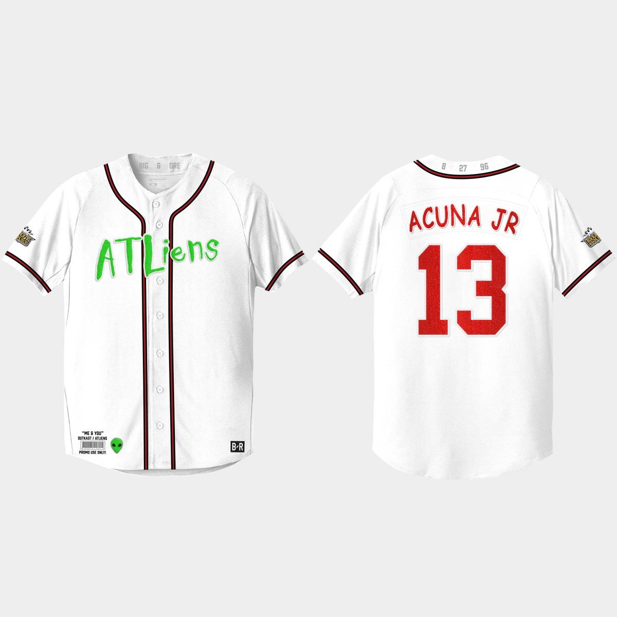 Ronald Acuna Jr. Atlanta Braves 25th Anniversary Outkast Jersey - White