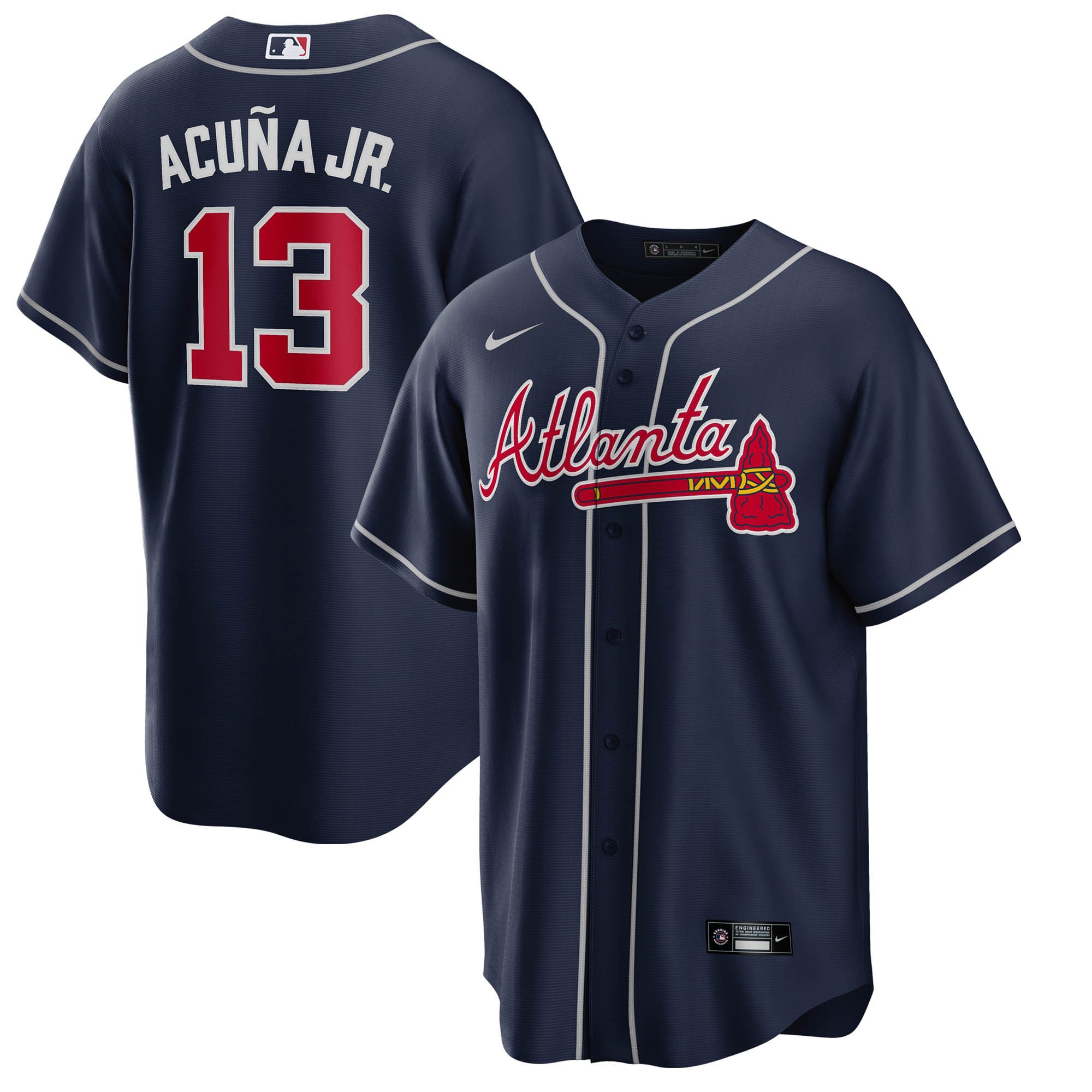 Ronald Acuna Jr. Atlanta Braves Nike Alternate Replica Player Name Stitched Jersey – Navy