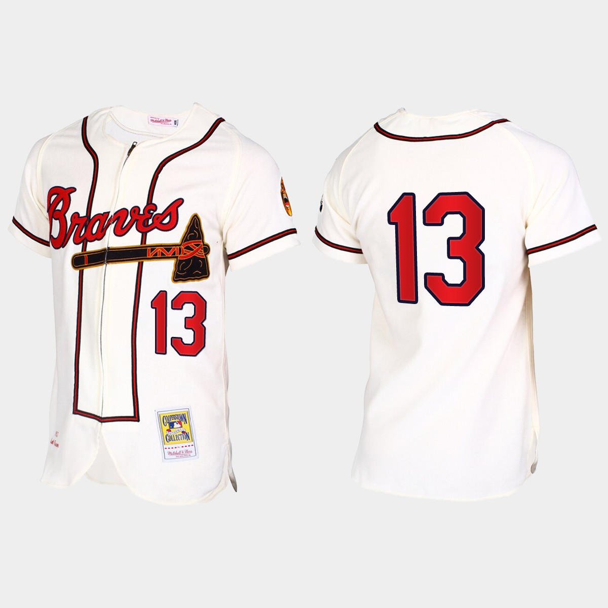 Ronald Acuna Jr. Atlanta Braves Throwback Jersey - Cream