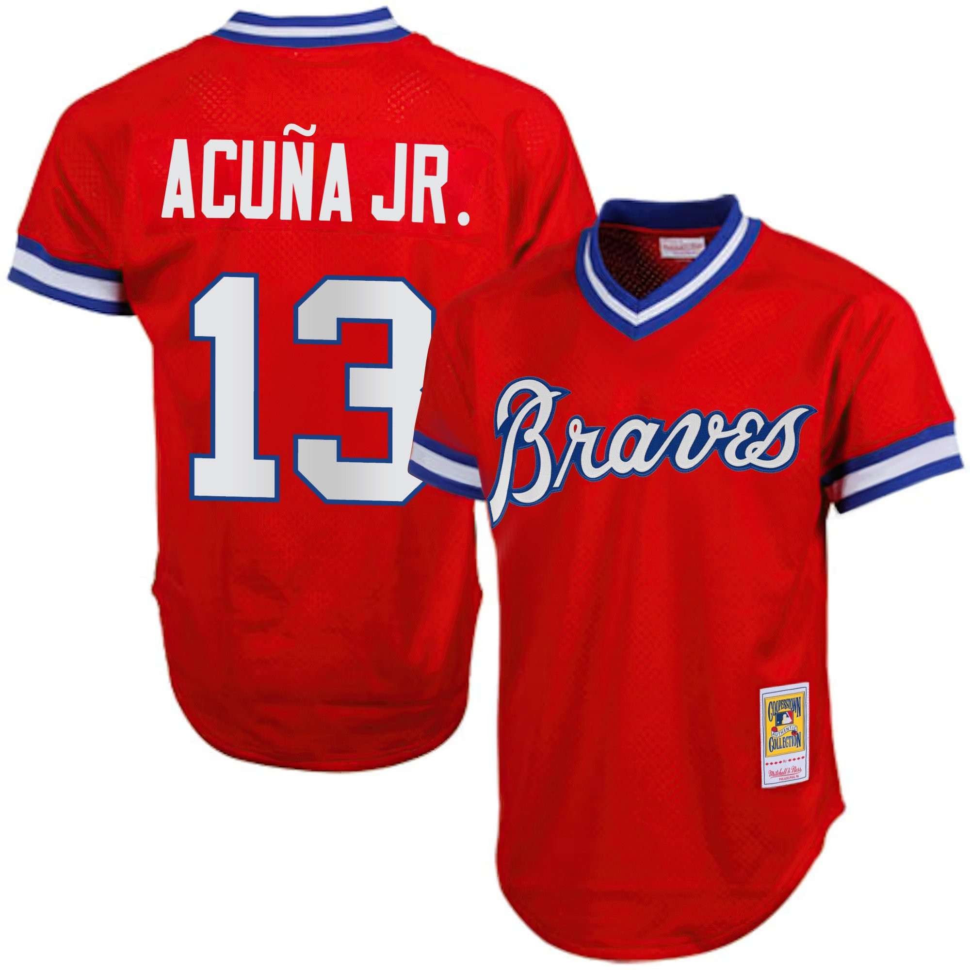 Ronald Acuna Jr. Men's Atlanta Braves 1974 Throwback 1980 Jersey - All Stitched