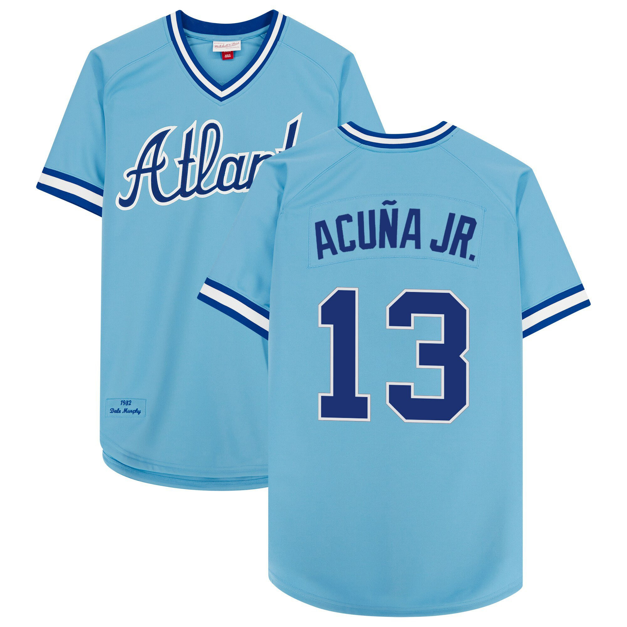 Ronald Acuna Jr. Men's Atlanta Braves 1974 Throwback 1982 Jersey - All Stitched