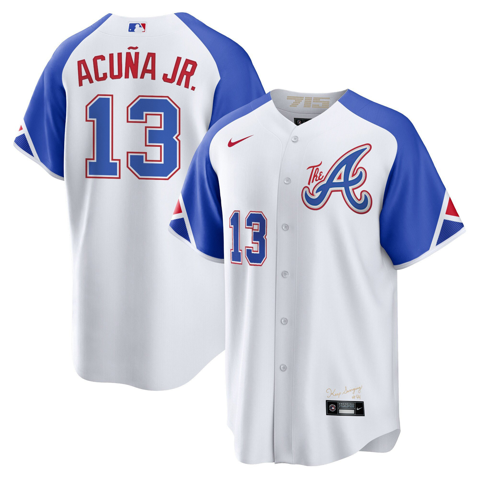 Ronald Acuna Jr. Men's Atlanta Braves Champions City Connect Gold Cool Base Jersey - All Stitched