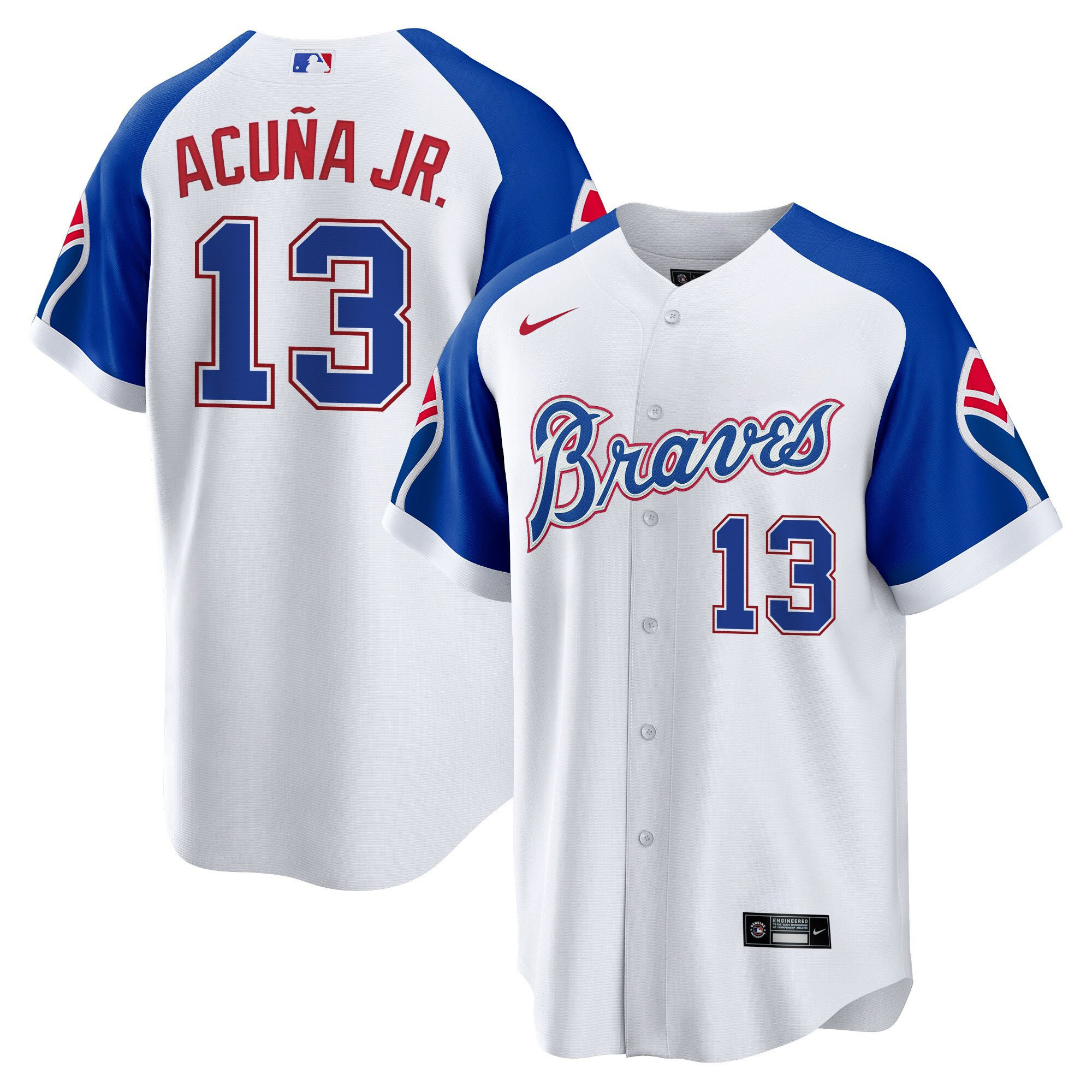 Ronald Acuna Jr. Men's Atlanta Braves Throwback 1974 - 1982 Cool Base 1974 Jersey - All Stitched