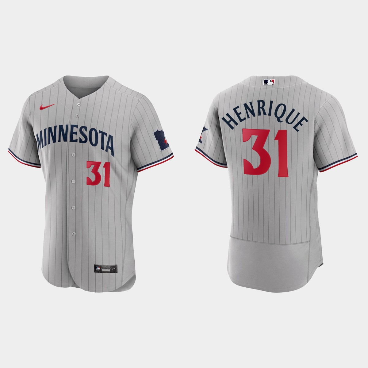 Ronny Henriquez Minnesota Twins Jersey - Gray