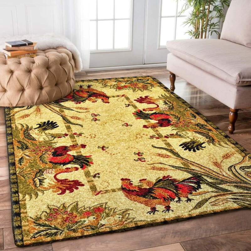 Rooster Rectangle Rug