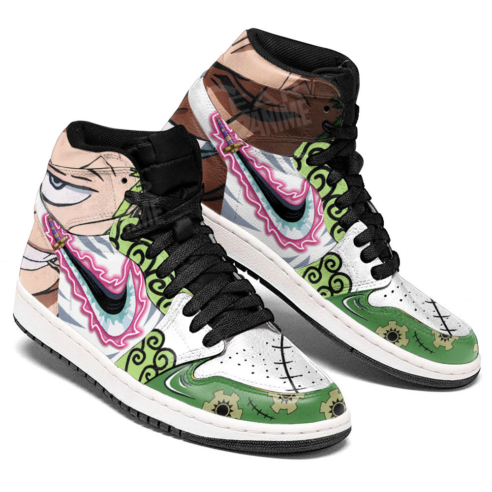 Roronoa Zoro JD1s Sneakers One Piece Anime Shoes, Air Jordan Hightop