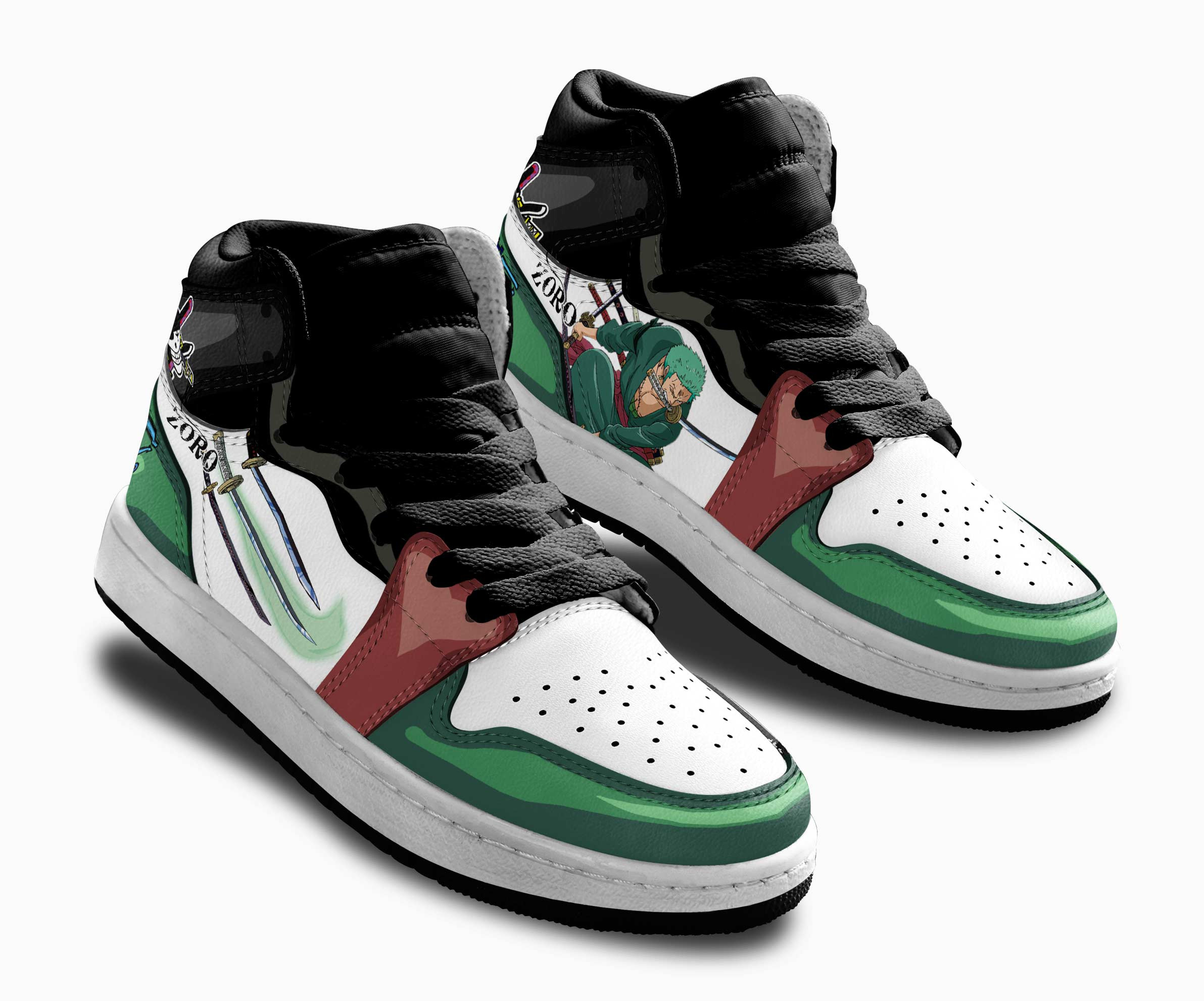 Roronoa Zoro Kids Sneakers Custom One Piece Anime Shoes For Kids