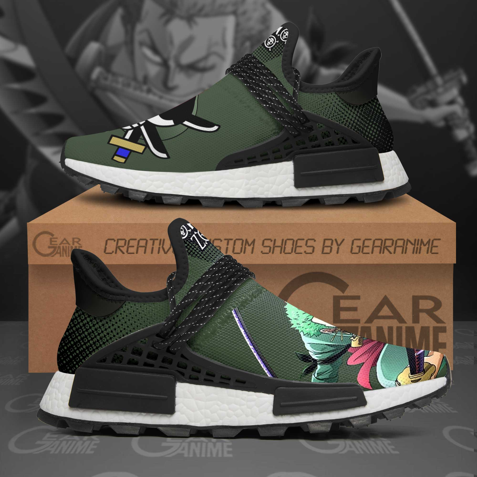 Roronoa Zoro Santoryu Shoes One Piece Anime Shoes, NMD Shoes