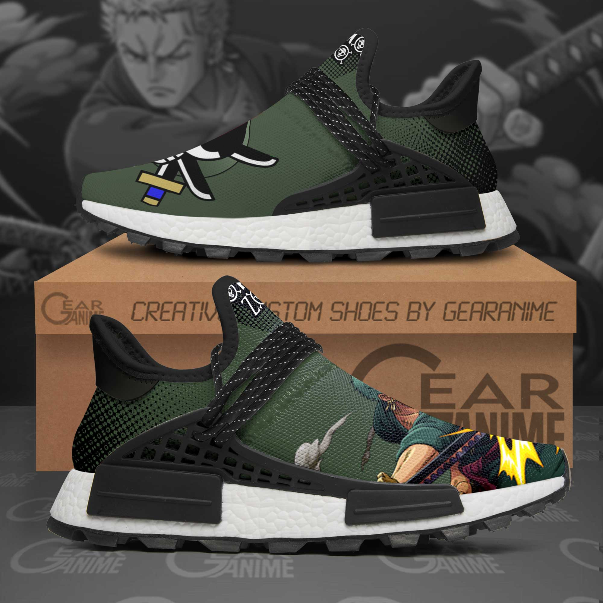 Roronoa Zoro Shoes One Piece Anime Shoes, NMD Shoes