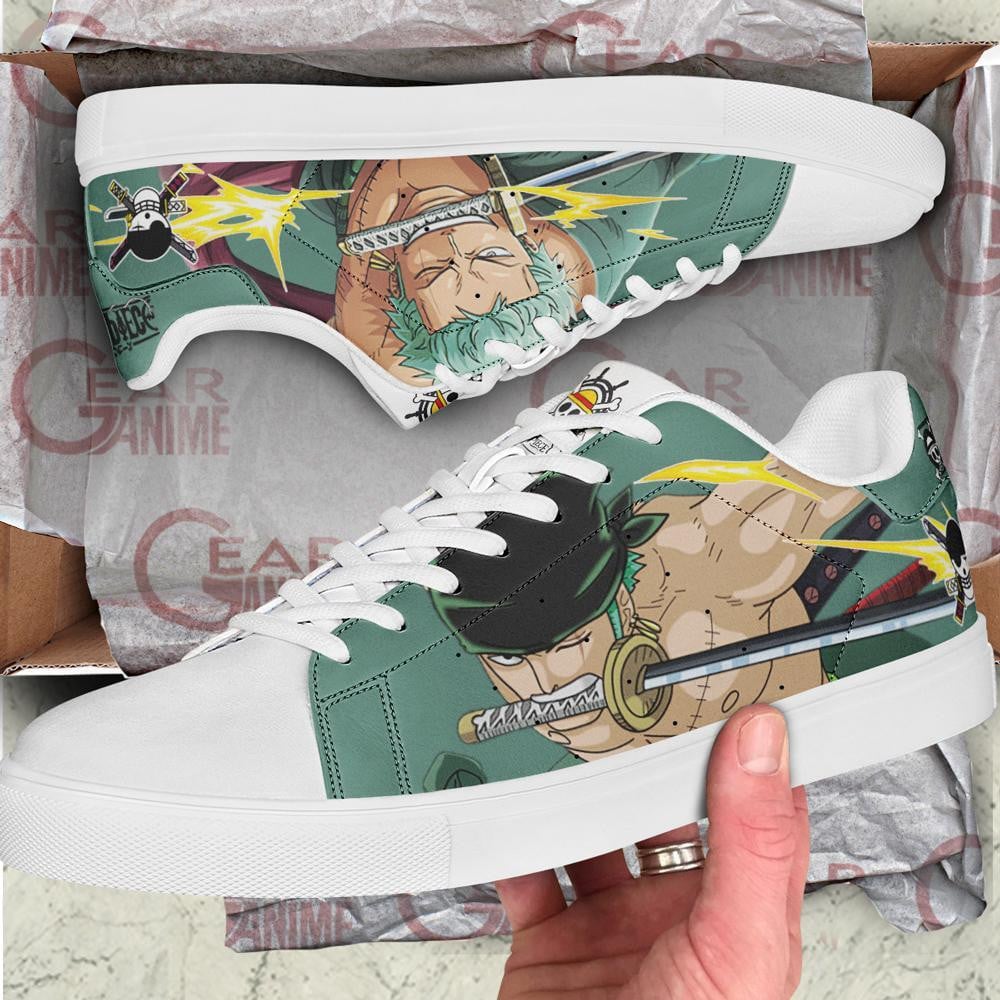 Roronoa Zoro Skate Shoes One Piece Custom Anime Shoes