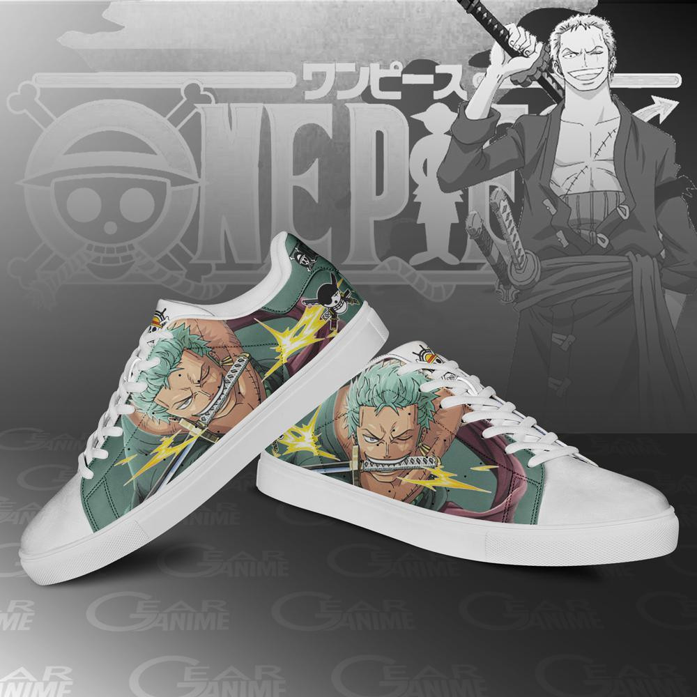Roronoa Zoro Skate Shoes One Piece Custom Anime Shoes