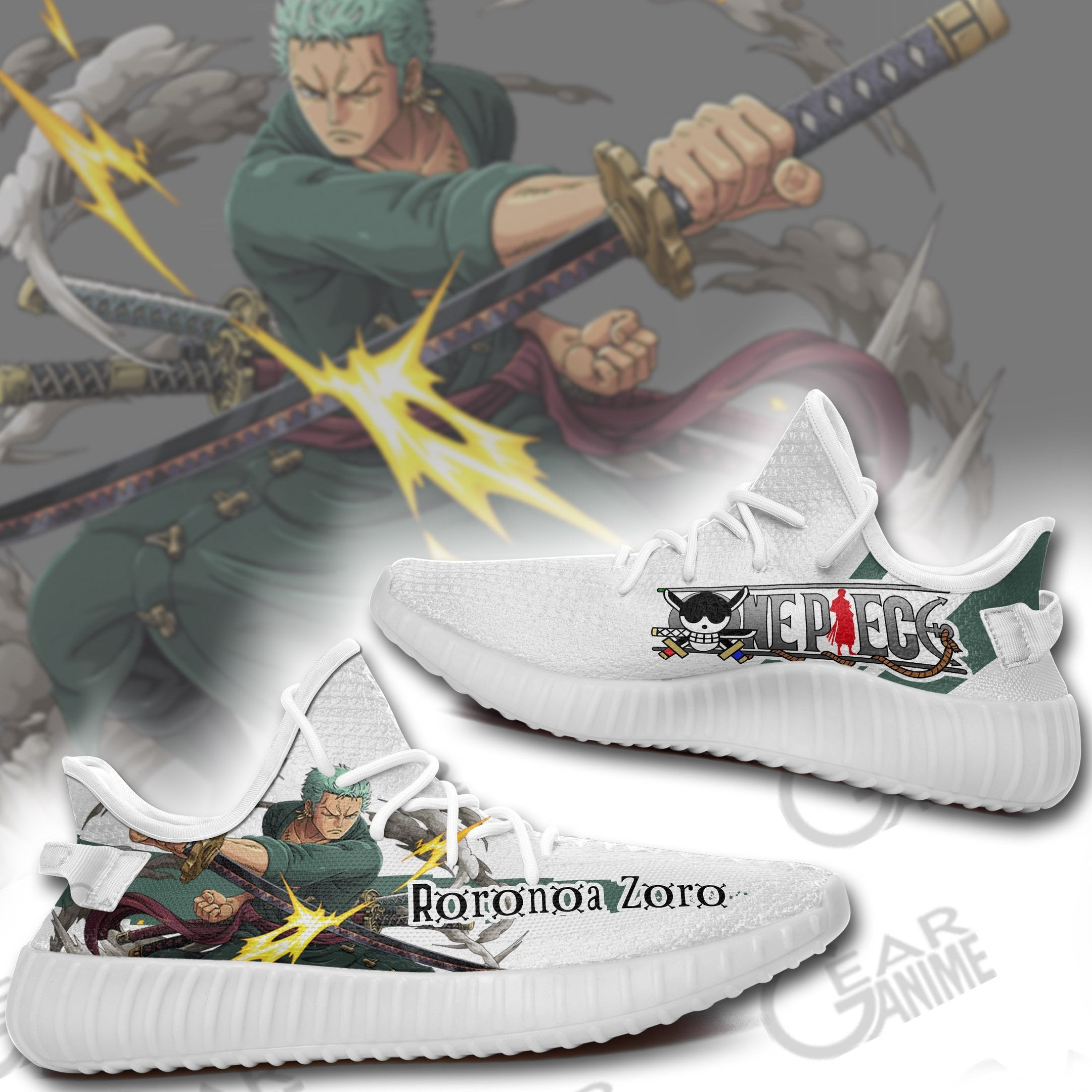 Roronoa Zoro Sneakers Custom One Piece Anime Shoes