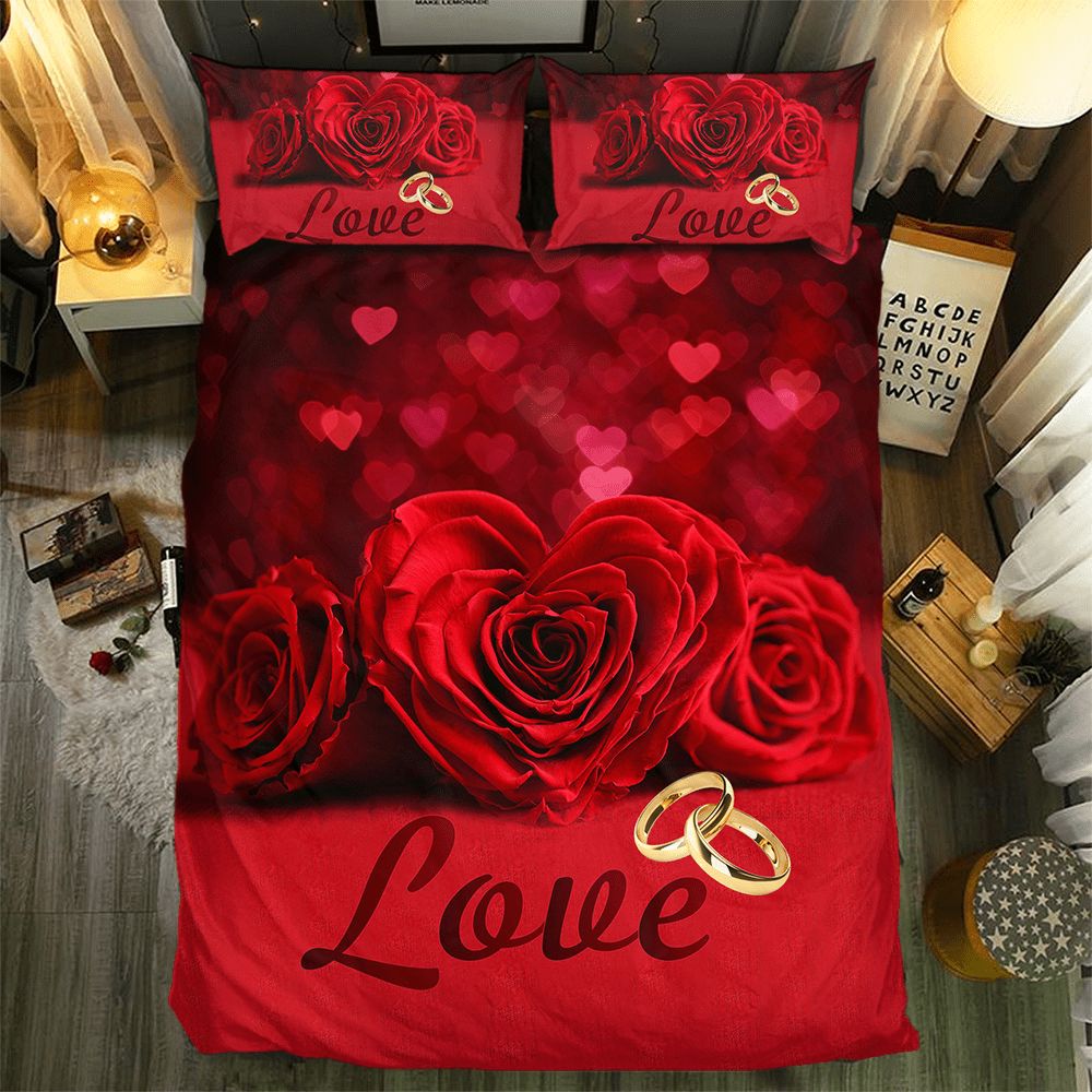 Rose Collection 3D Customized Duvet Cover Bedding Set
