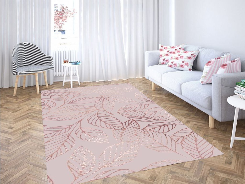 Rose Pink Wallpaper Living Room Modern Carpet Rectangle Rug
