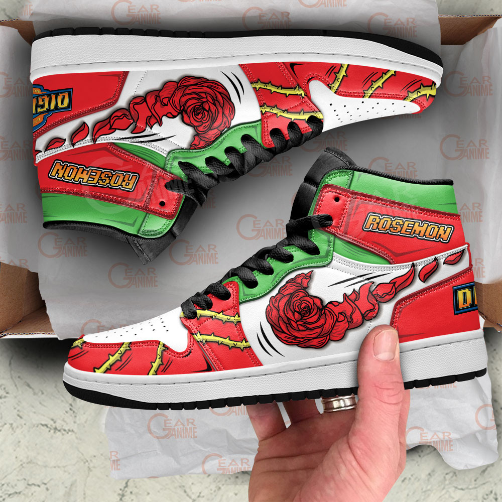 Rosemon Skill JD1s Sneakers Digimon Anime Shoes For Fans, Air Jordan Hightop