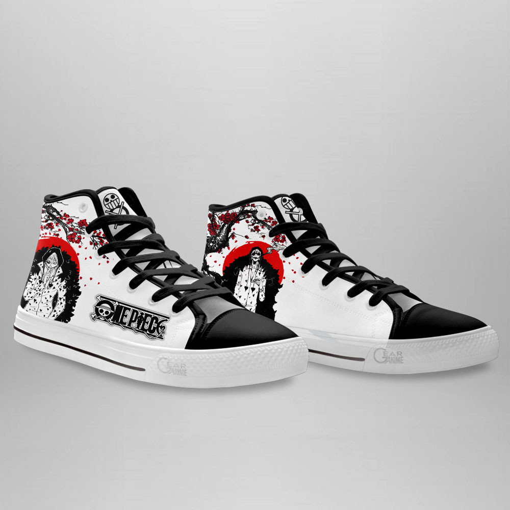 Rosinante High Top Shoes Custom Anime One Piece Sneakers Japan Style