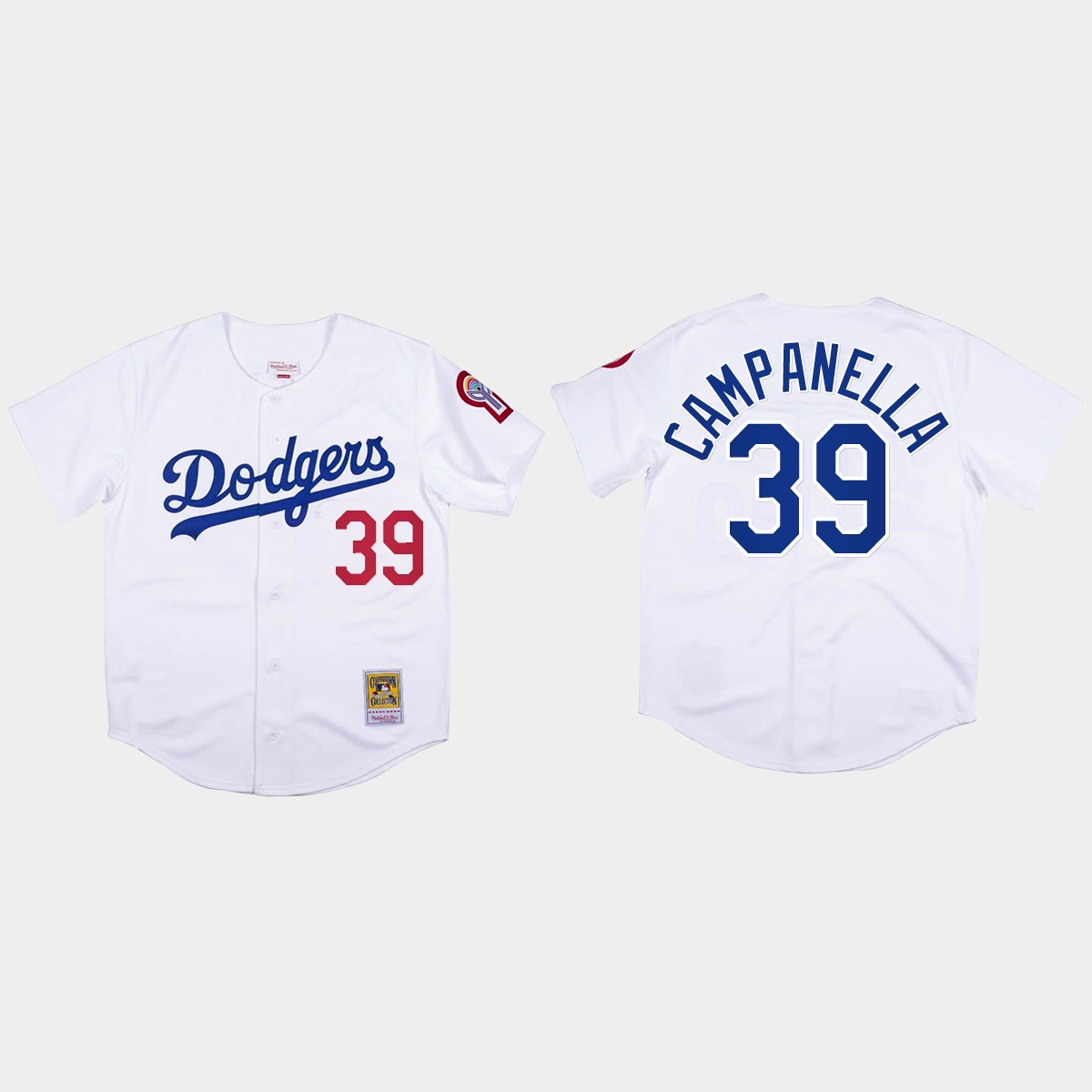 Roy Campanella #39 Los Angeles Dodgers Mitchell And Ness 1981 Jersey - White