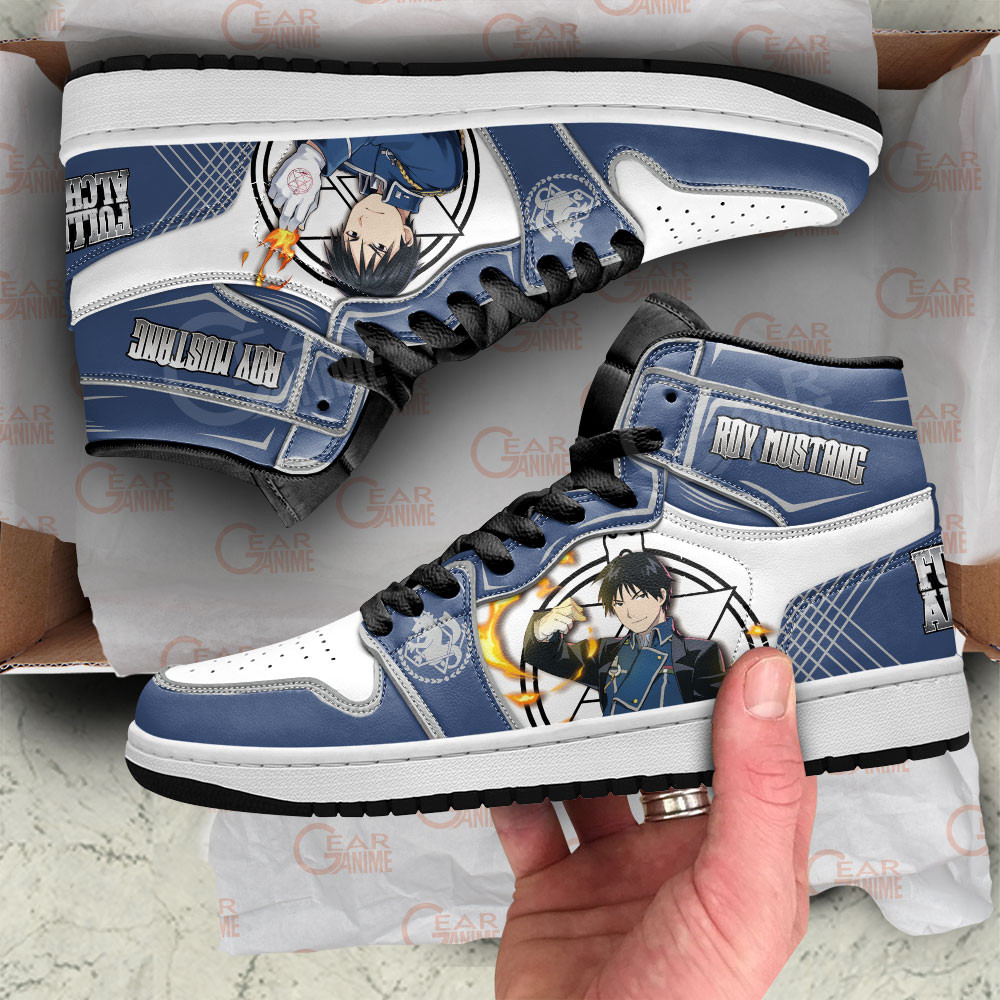 Roy Mustang JD1s Sneakers Fullmetal Alchemist Anime Shoes, Air Jordan Hightop
