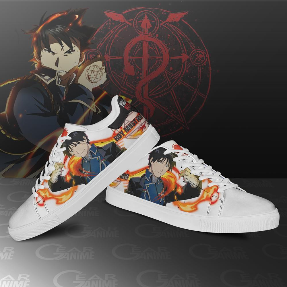 Roy Mustang Skate Shoes Fullmetal Alchemist Custom Anime Shoes