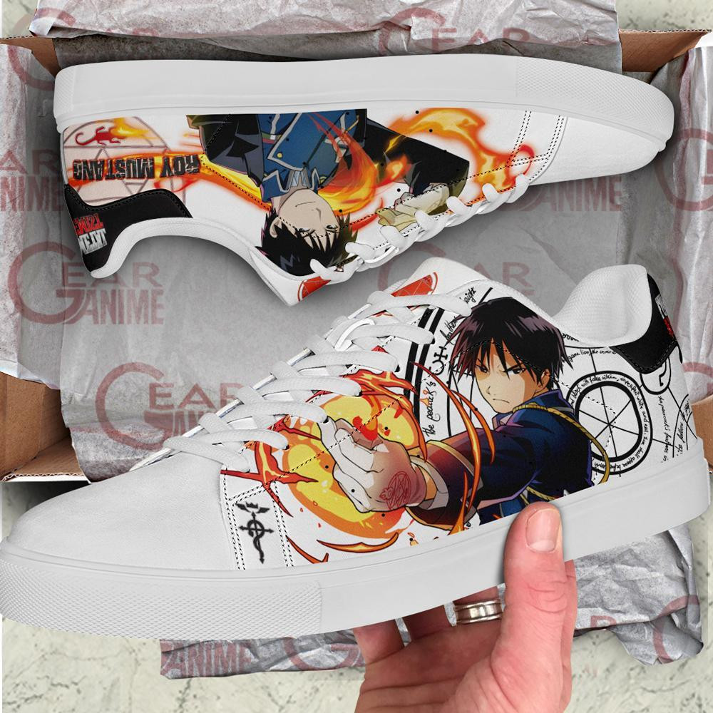 Roy Mustang Skate Shoes Fullmetal Alchemist Custom Anime Shoes