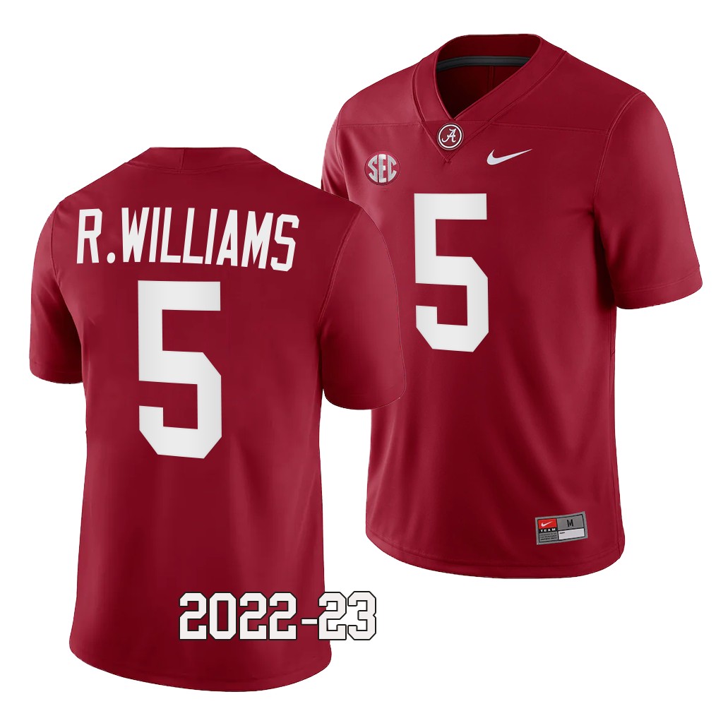 Roydell Williams Alabama Crimson Tide 2022-23 College Jersey Men's Crimson #5 Uniform