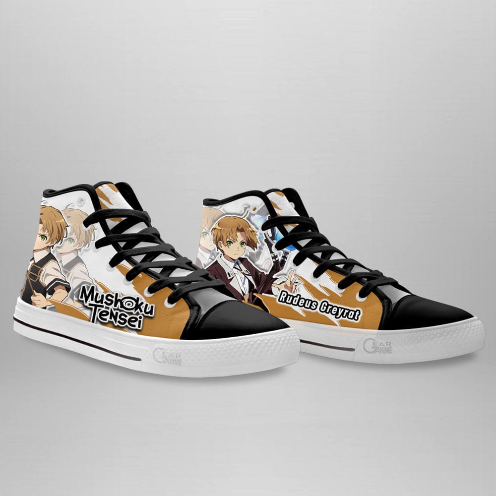 Rudeus Greyrat High Top Shoes Mushoku Tensei Custom Anime Sneakers