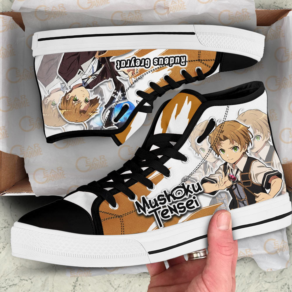 Rudeus Greyrat High Top Shoes Mushoku Tensei Custom Anime Sneakers