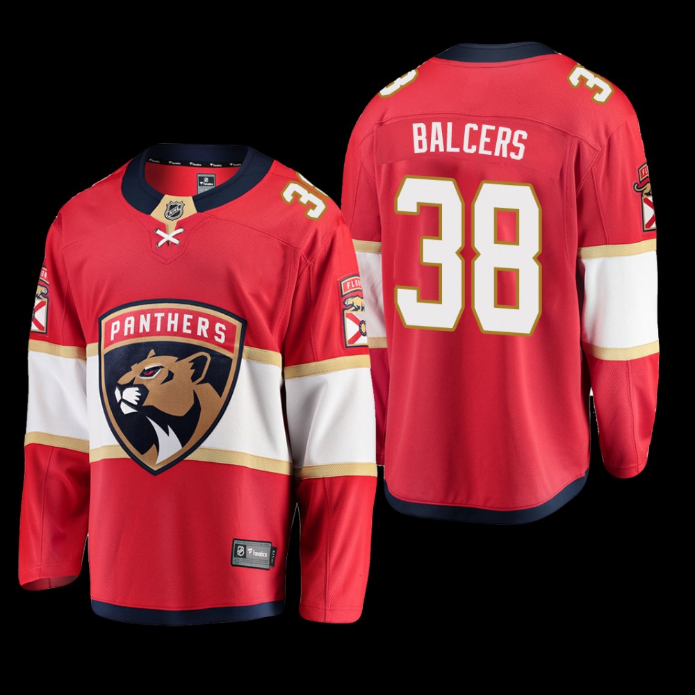 Rudolfs Balcers #38 Florida Panthers Home Red Breakaway Player Jersey