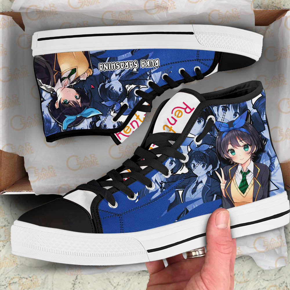 Ruka Sarashina High Top Shoes Custom Rent A Girlfriend Anime Sneakers