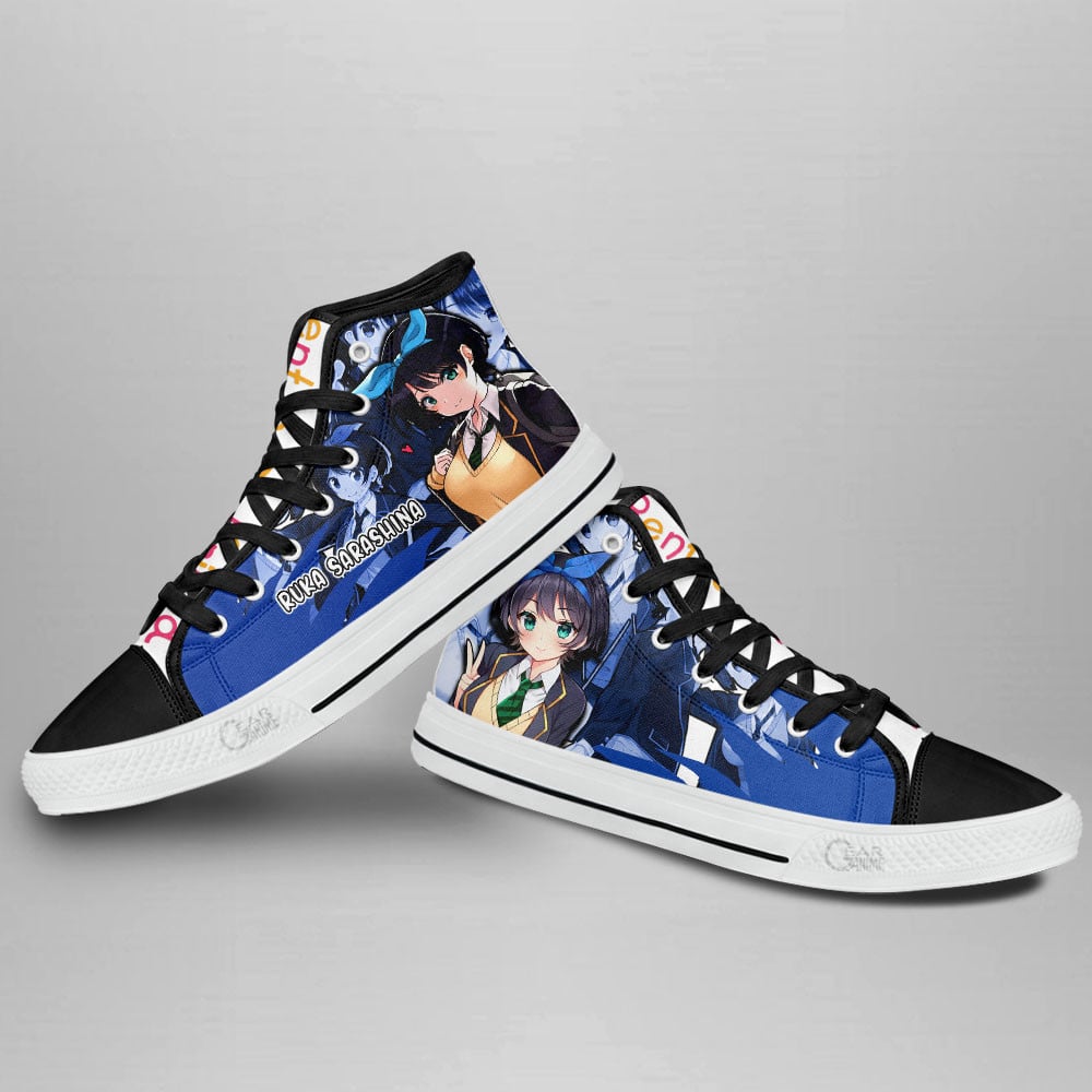 Ruka Sarashina High Top Shoes Custom Rent A Girlfriend Anime Sneakers