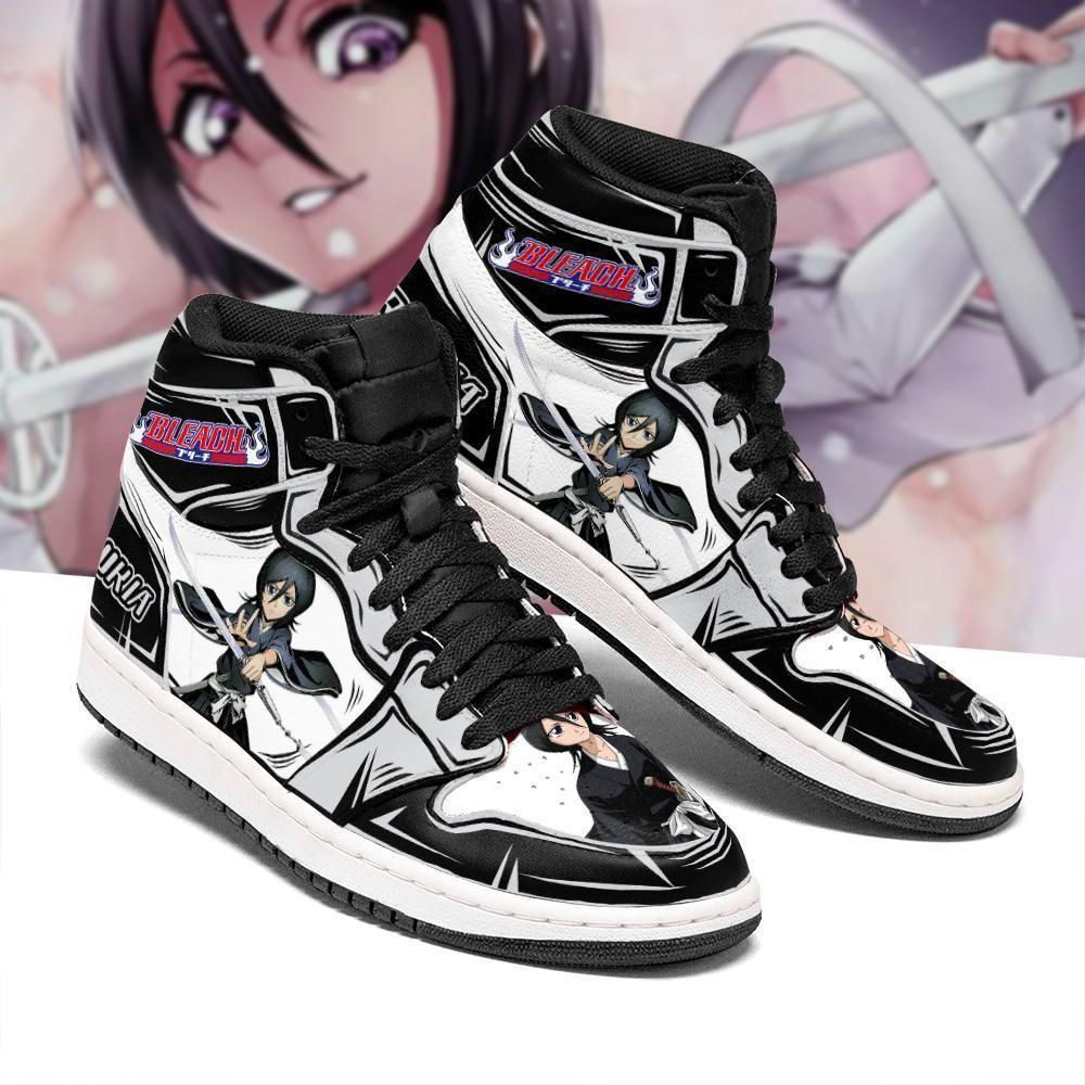 Rukia Bleach Anime 1 High Top Air Jordan Sneaker, Air Jordan Hightop