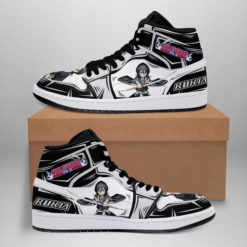 Rukia Bleach Anime 1 High Top Air Jordan Sneaker, Air Jordan Hightop