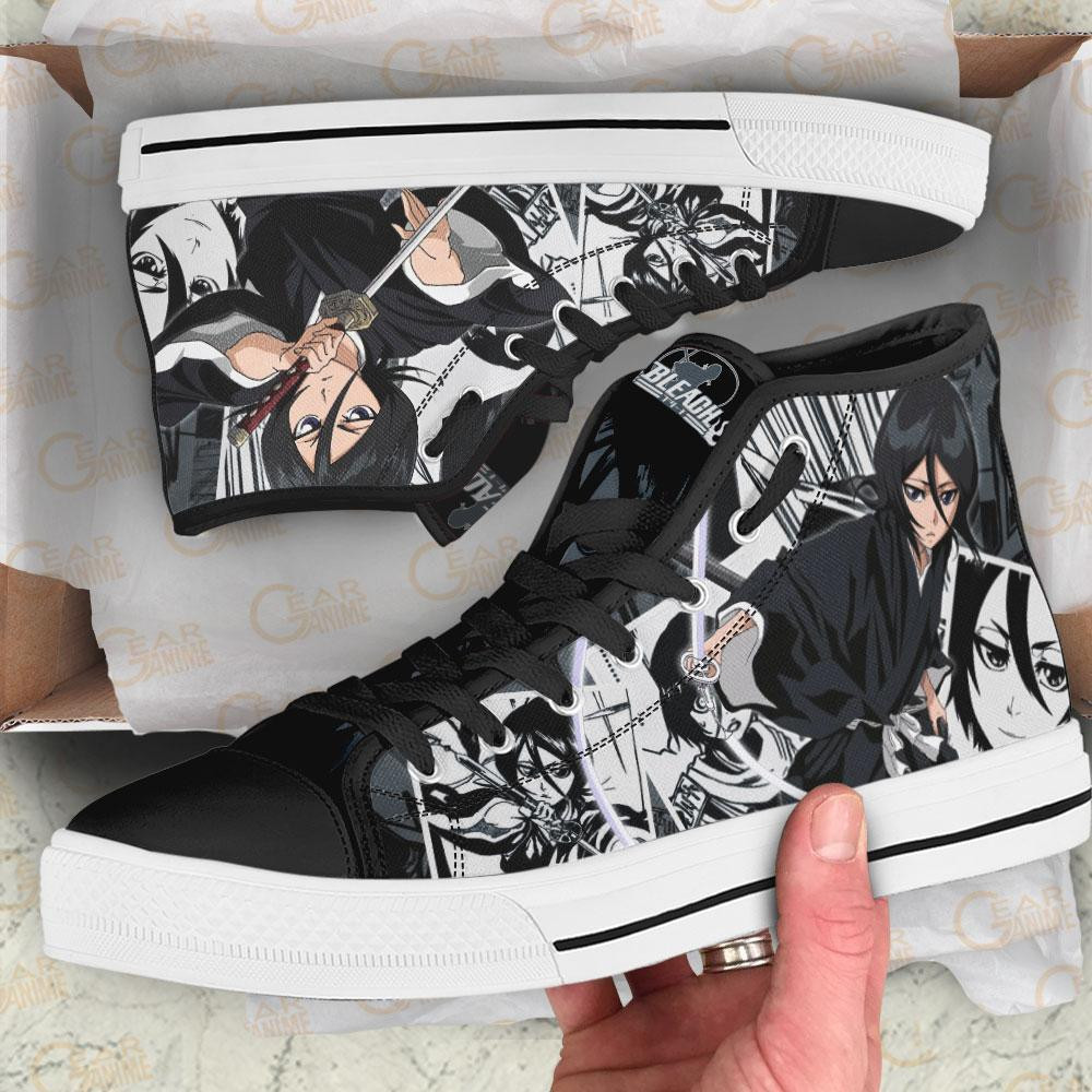 Rukia Kuchiki High Top Shoes Custom Bleach Anime Sneakers
