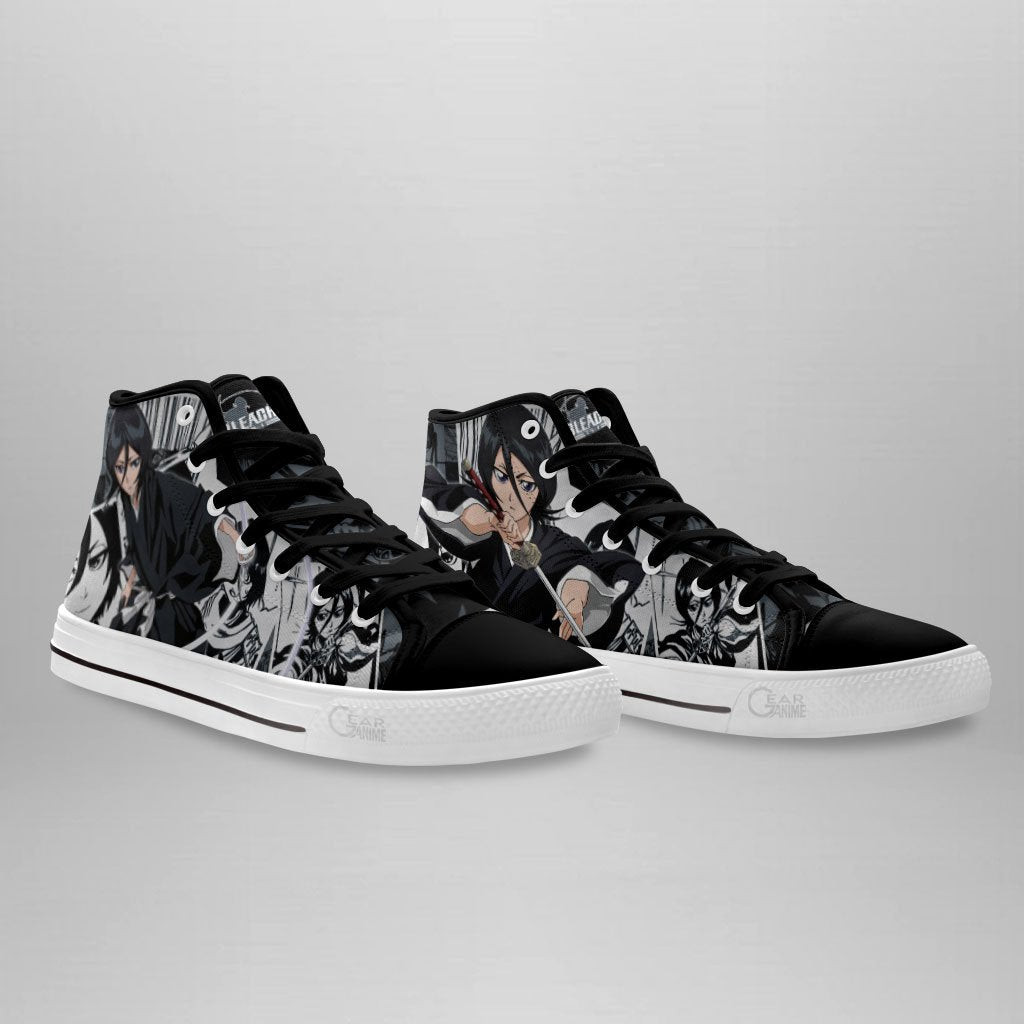 Rukia Kuchiki High Top Shoes Custom Bleach Anime Sneakers