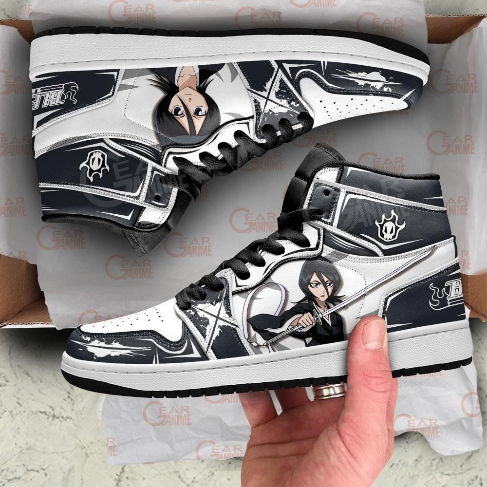 Rukia Kuchiki JD1s Sneakers Anime Bleach Shoes, Air Jordan Hightop