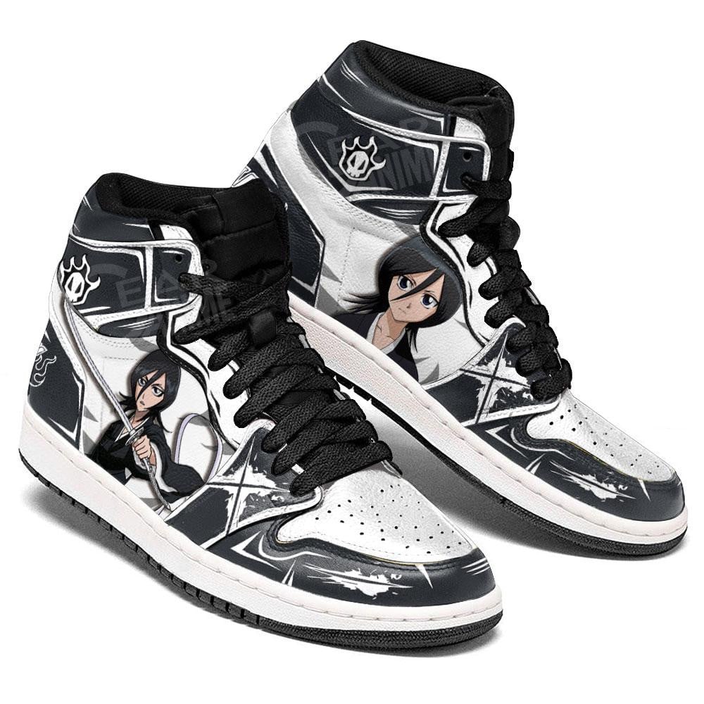 Rukia Kuchiki JD1s Sneakers Anime Bleach Shoes, Air Jordan Hightop