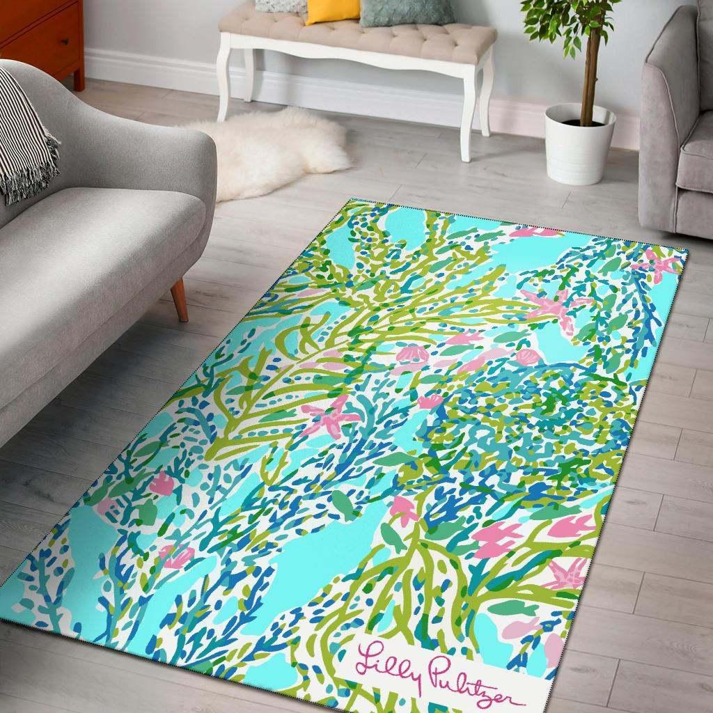 Rumput Laut Hijau Area Carpet Rectangle Rug