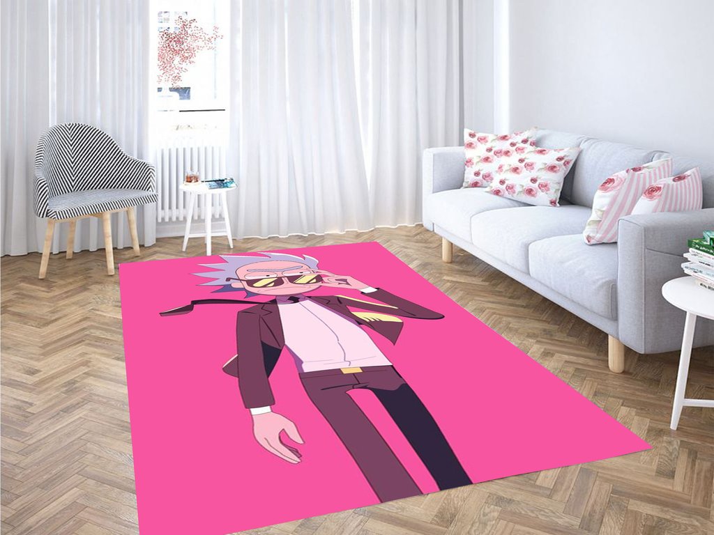 Run The Jewels Rick And Morty Living Room Modern Carpet Rectangle Rug