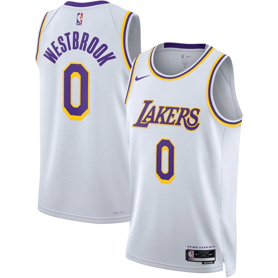Russell Westbrook 0 Los Angeles Lakers Men 2022/23 Swingman Jersey – Association Edition