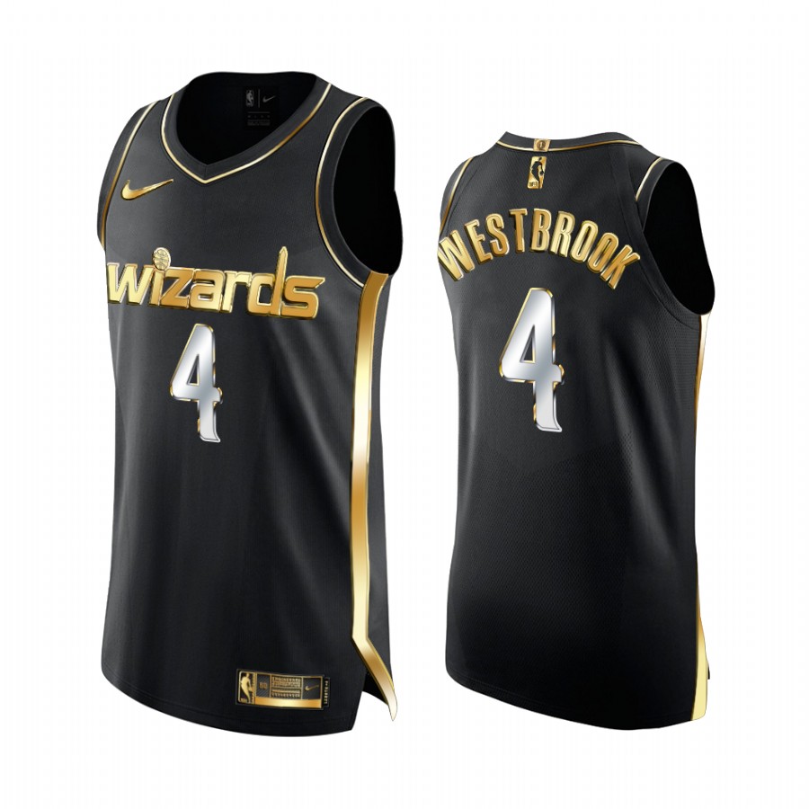 Russell Westbrook Washington Wizards 2020-21 Black Golden Edition Jersey Limited