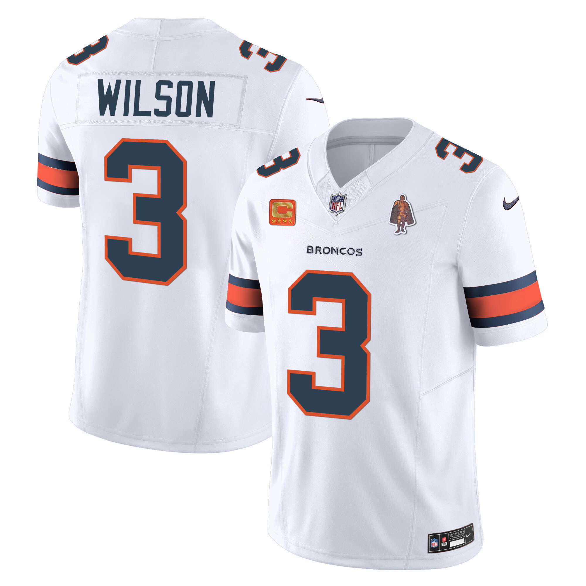 Russell Wilson Men's Denver Broncos Vapor Limited White Jersey - All Stitched 