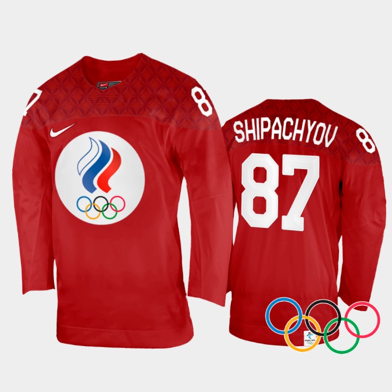 Russia Vadim Shipachyov 2022 Winter Olympics Red #87 Jersey Home