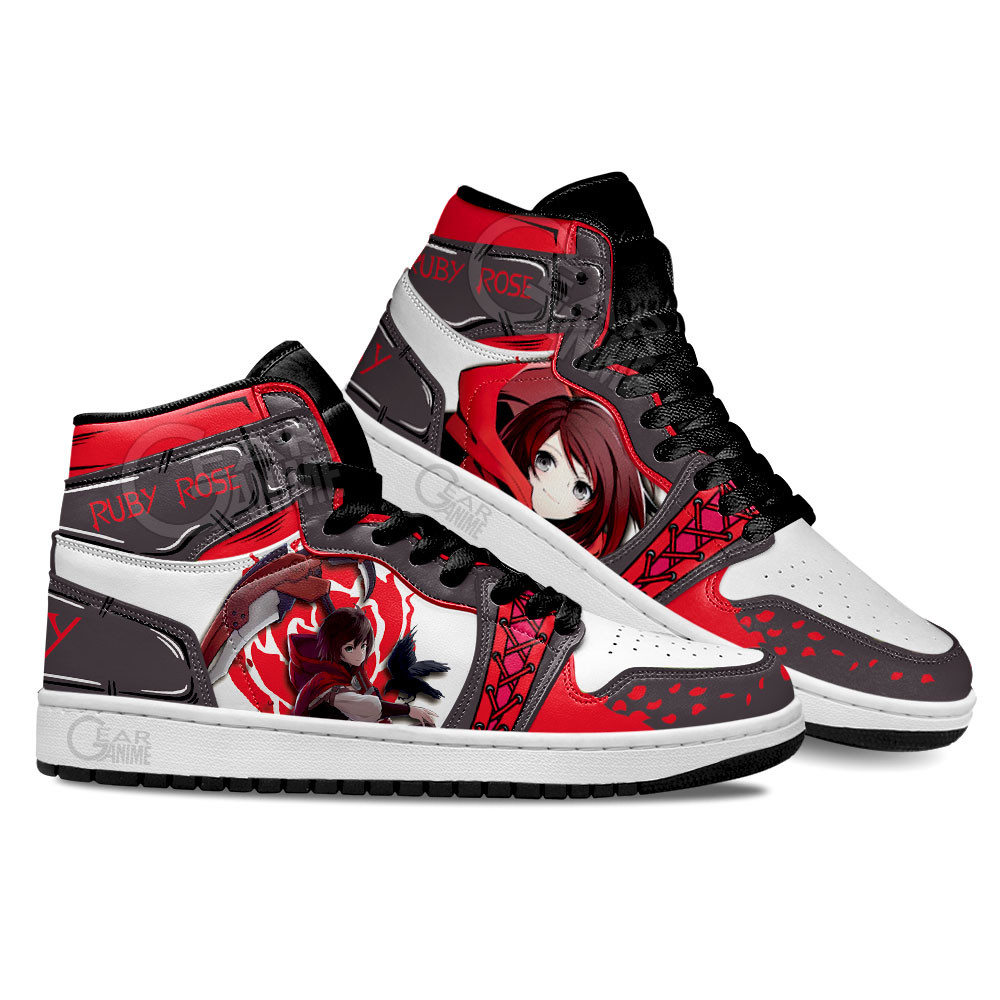 RWBY Ruby Rose Shoes For Anime Fans, Air Jordan Hightop