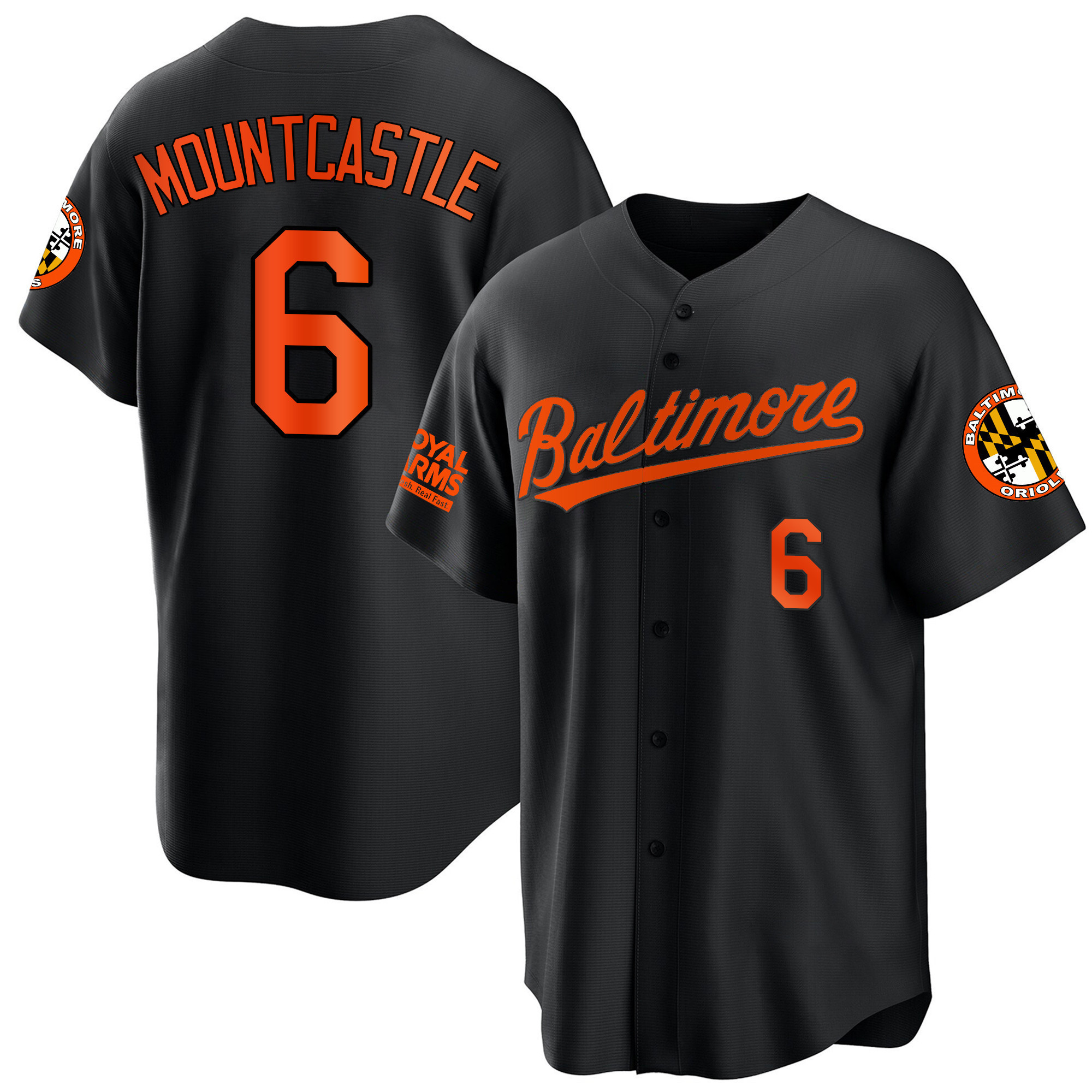 Ryan Mountcastle Men’s Baltimore Orioles 2023 Gold Cool Black Jersey - All Stitched