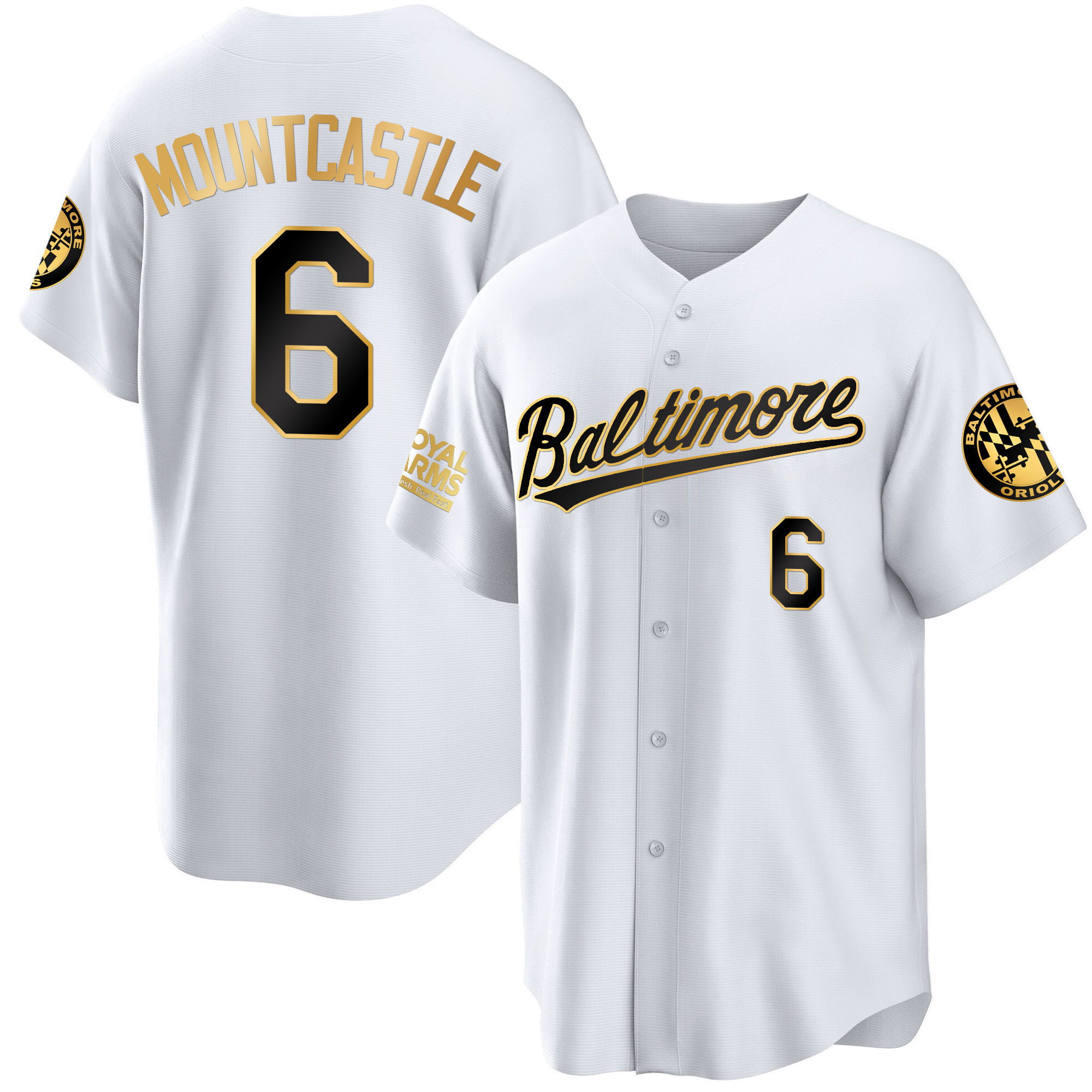 Ryan Mountcastle Men’s Baltimore Orioles 2023 Gold Cool White Gold Jersey - All Stitched